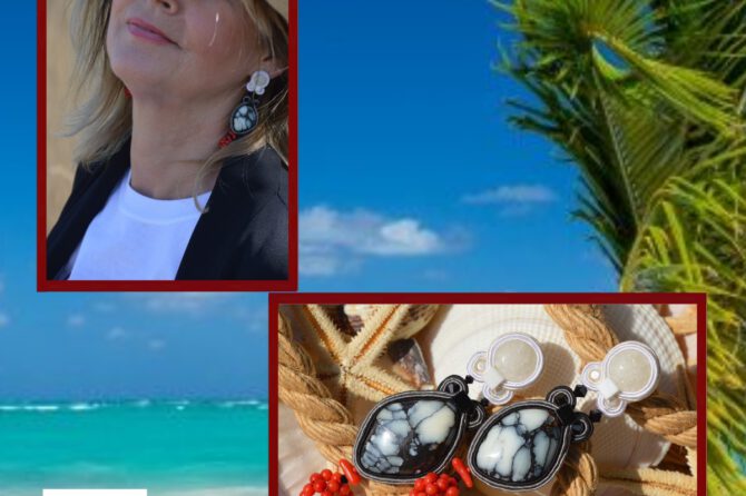 Handgemaakte oorbellen ‘ Tropical Delight ‘