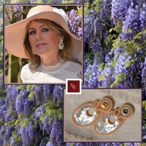 Handgemaakte oorbellen:  ‘ Pearl Fantasy ‘