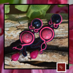 Handgemaakte oorbellen: ‘ Pink in Style ‘  en  ‘ Denim Chique ‘