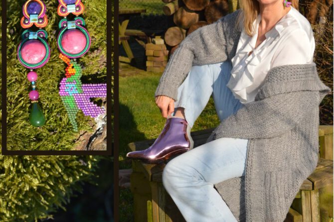 Handgemaakte oorbellen: ‘ Bells and Boots ‘