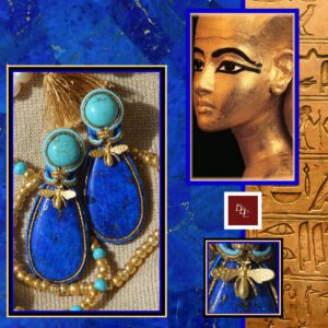 Handgemaakte oorbellen met Lapis Lazuli