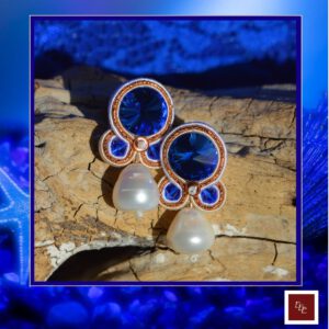 Handgemaakte oorbellen in Royal Blue