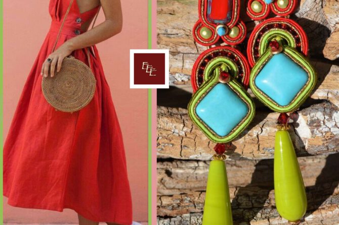 Handgemaakte oorbellen met Murano pegels