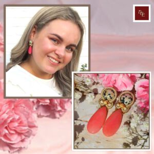 Handgemaakte oorbellen romantisch koraal roze