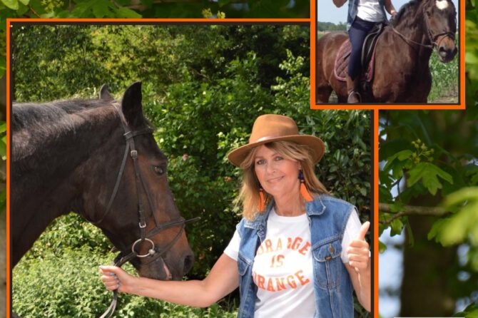 Handgemaakte oorbellen oranje