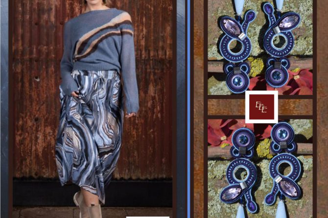Handgemaakte oorbellen Blue for You