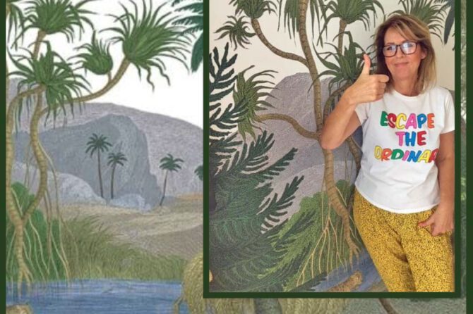 *** Even geen oorbellen *** Jungle Hall Wall
