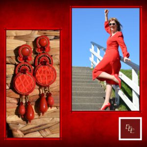 Handgemaakte oorbellen ‘ Red what else ? ‘