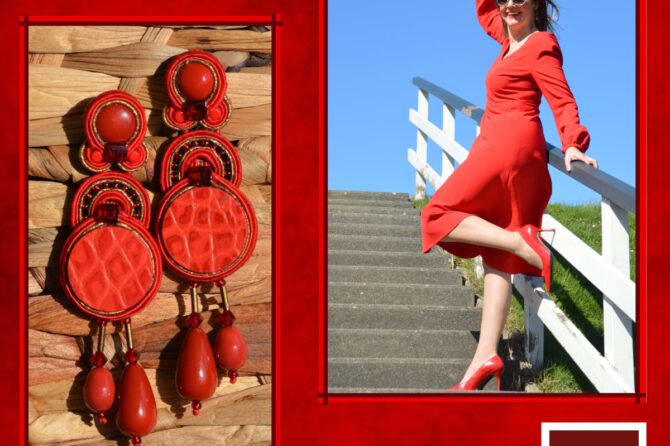 Handgemaakte oorbellen ‘ Red what else ? ‘