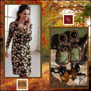 Handgemaakte oorbellen ‘Herfst in Toscane’