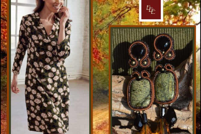 Handgemaakte oorbellen ‘Herfst in Toscane’