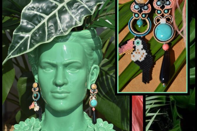 Viva la Frida * handgemaakte oorbellen