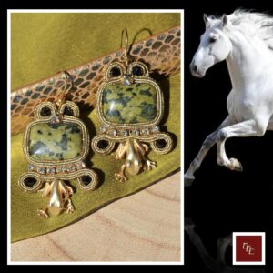 Handgemaakte oorbellen: Prince in Gold